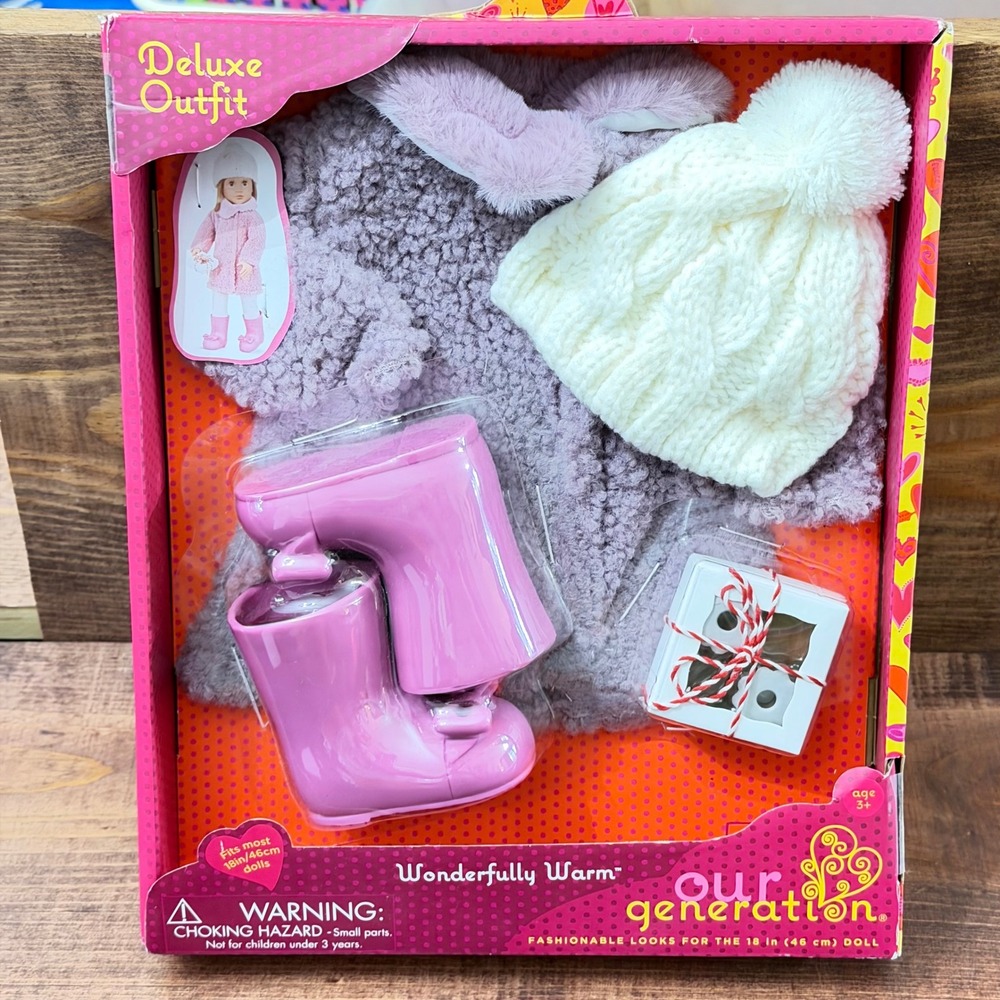 Our Generation Deluxe Wonderfully Warm Fashion Outfit /Treat Box SEE DETAILS NWT